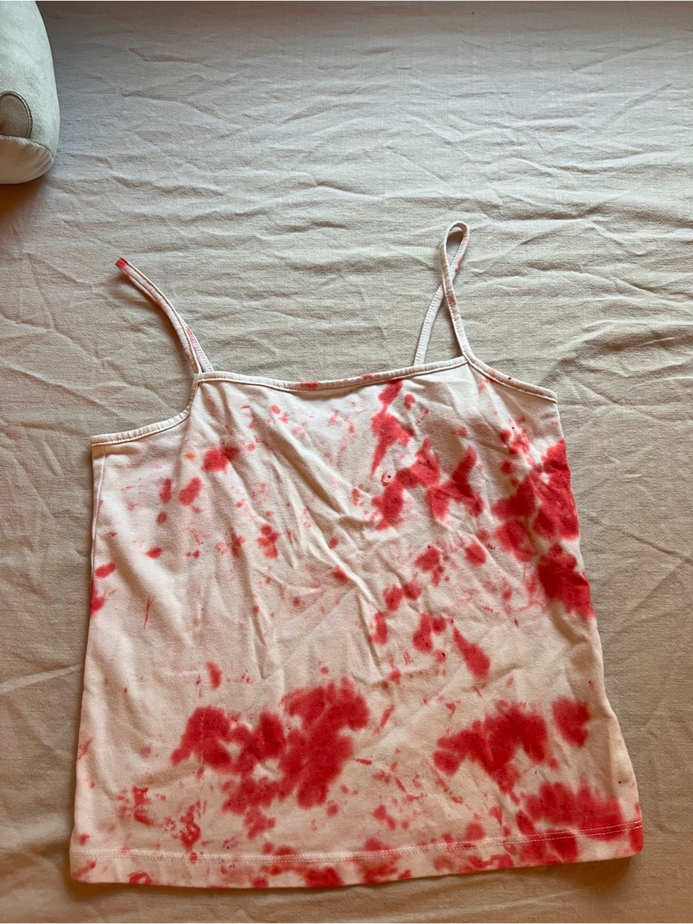 Women's Pink Tie-Dye Cami Tank Top